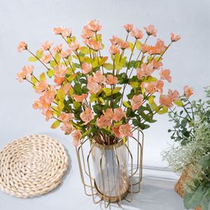 Fleurs artificielles Ins Zimo roses et violettes, branche unique, décoration de mariage, décoration de la maison, bouquet, arrangement floral - Product Image 1