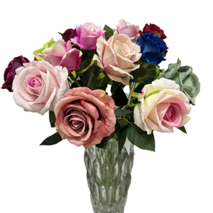<span class=keywords><strong>Rose</strong></span> artificielle B-217 en latex toucher réel, tige unique, pour décoration intérieure/extérieure, Fête des Mères, Nouvel An Chinois, Thanksgiving – Vente chaude - Product Image 1