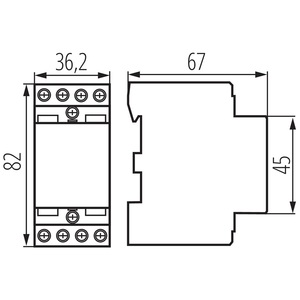 Contactor Ideal AC KMC 20 40 20A 400V IEC 61095 Modular 230V 3NO 1NC - Product Image 2