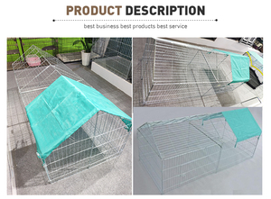 Köpek kafesi fabrika toptan taşınabilir dayanıklı evcil hayvan kafesi büyük uzay kolay monte tavşan ve tavuk tel Run <span class=keywords><strong>Coop</strong></span> tavuklar tavşanlar için - Product Image 5