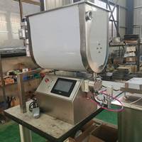Machine de remplissage semi-automatique à pompe rotative électrique avec trémie agitateur en acier inoxydable de qualité alimentaire 50L pour confiture, pâte de chocolat, colle