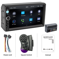 Universal Double DIN 7 Inch Bluetooth USB Stereo Wireless Carplay Android Auto FM Kamera Mundur untuk Radio Mobil