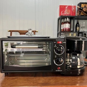 Automatic <strong>3</strong>-<strong>in</strong>-<strong>1</strong> Breakfast Maker Multifunction Toaster Oven <strong>Frying</strong> <strong>Pan</strong> for Household Use 9L 12L Capacity Stock US Plug Plastic