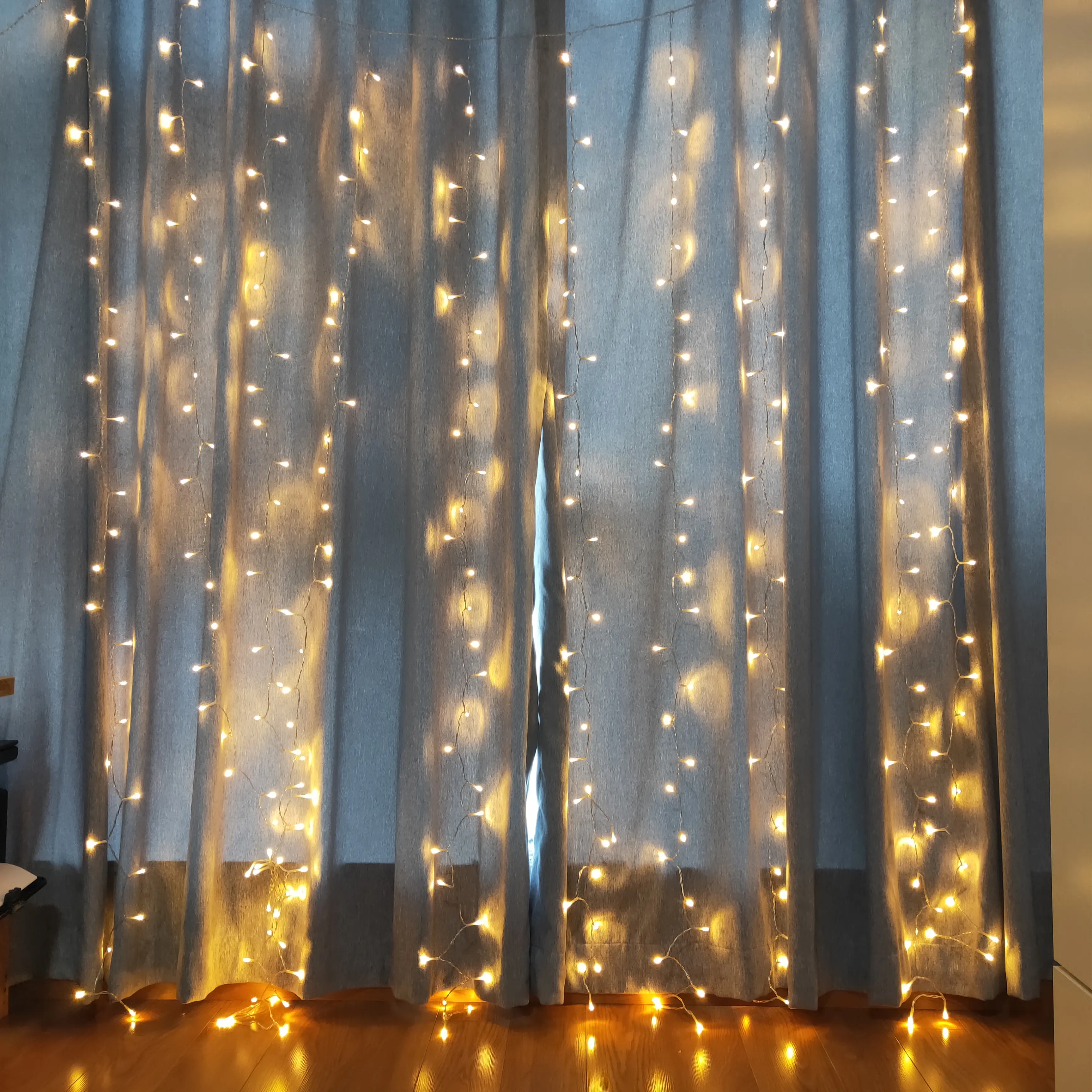 Niederspannung 6.6Ft * 7.8Ft 300 LED Weihnachts vorhang Lichter Fenster vorhang Dekorative Beleuchtung mit 8 Funktion Transparenter Draht