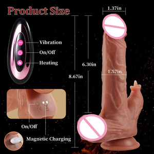Parker 8.27in <span class=keywords><strong>Silikon</strong></span> Dildo Vibrator Sexspielzeug für Erwachsene mit lecken der Zunge und 9-Gang-Vibrations-und Schub funktionen - Product Image 4