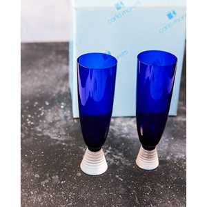 Copas de Cristal Soplado Carlo Moretti, Juego de Seis Copas Azules de Lujo, Copas de Vino Reutilizables Creativas, Caja de Regalo para Bar, Personalizables - Product Image 3