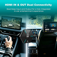 Boîtier AI Qualcomm 6350 Android 15 avec CarPlay sans fil et Android Auto, 8 Go + 128 Go, 4G Cloud SIM, entrée/sortie, mise à jour OTA pour YouTube