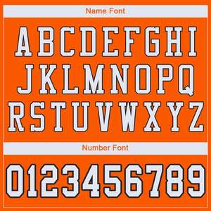 Custom Orange <b>White</b>-<b>Black</b> Classic Style Mesh Authentic <b>Football</b> Jersey - Product Image 5