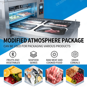 Machine d'emballage sous vide semi-automatique pour aliments, viande, fruits de mer, poisson, crevettes, <span class=keywords><strong>prix</strong></span> d'usine, machine d'emballage sous vide pour barquettes - Product Image 3