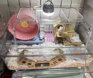 Casita de Madera de 3 Niveles Estilo Castillo para Hámster con Rampas y Plataformas de Escalada, Casa de Juegos para Hámster, Gerbil y Ratón - Product Image 5