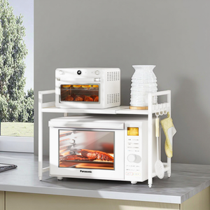 Soporte de exhibición para horno <span class=keywords><strong>microondas</strong></span> mejorado para el hogar estante doble para <span class=keywords><strong>microondas</strong></span> y horno eléctrico estante de almacenamiento de cocina con <span class=keywords><strong>microondas</strong></span> - Product Image 2