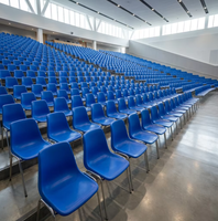 Chaise de conférence empilable en plastique, chaise de formation pour bureau, salle de réunion, événement scolaire, sièges publics