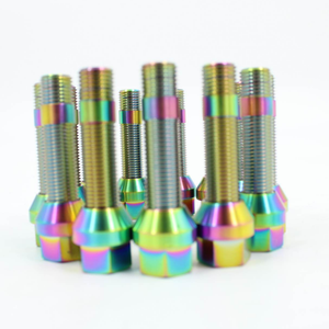 Conversion de goujons et écrous de roue en titane Gr5 M12x1.5 à 12x1.5 75mm pour voiture de course - Product Image 3