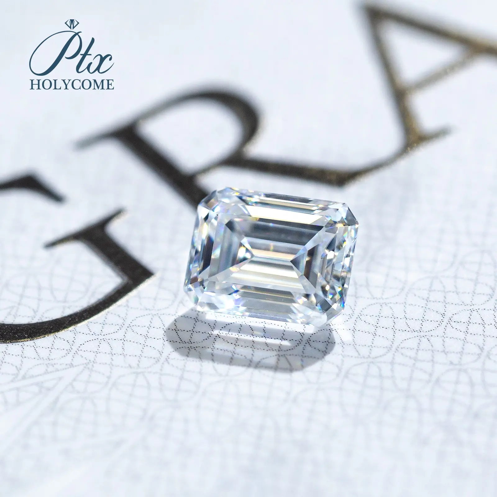 BEST quality D color vvs emerald cut moissanite diamonds with GRA Certificate octagon step cut moissanite loose gemstones