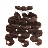Rambut Manusia Bundel untuk Ekstensi Rambut Frontal Warna Highlight Brasil Lurus Super Double Drawn 100% Virgin # 4 # 2 Warna
