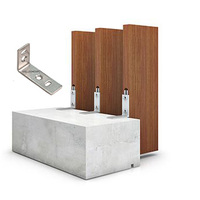Colonne tubulaire en bois composite pour véranda et patio extérieur, 50 x 100 x 2900 mm, avec propriétés durables, séparateur intérieur