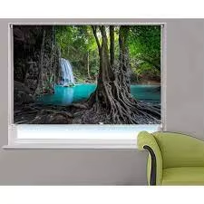 High Quality Digital Printed 3D Single <strong>Roller</strong> Shades Logo Printed Office Hotel Window <strong>Roller</strong> <strong>Blinds</strong> Fabric <strong>Material</strong> - Product Image 5