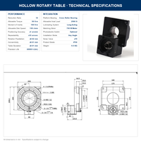 Table d'indexage rotative creuse à servomoteur de haute précision avec engrenage à vis sans fin pour machine CNC, équipement d'automatisation 4ème axe