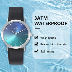 <span class=keywords><strong>Montre</strong></span> de sport à quartz <span class=keywords><strong>chronographe</strong></span> pour hommes, étanche à 30m, alliage d'<span class=keywords><strong>or</strong></span>, acier inoxydable, bracelet <span class=keywords><strong>en</strong></span> cuir, cadran <span class=keywords><strong>en</strong></span> verre rond - Product Image 3