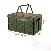 Boîte de rangement pliable portable 30L 50L pour camping en plein air, pique-nique, coffre de voiture, jouets et collations