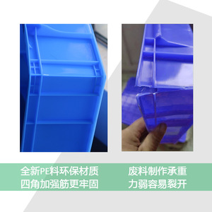 Plastic Storage Bin Blue Rectangle 9 Compartment Parts Organizer For <b>Tools</b> Hardware Screw Storage Box No Lid Eco Friendly - Product Image 4