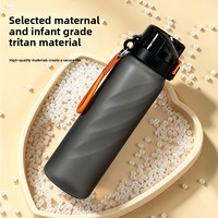Bouteille et capsules 1L – Bouteille d'eau aromatisée dégradée avec bouchon saveur pour bouteille d'eau Tritan sport personnalisée – Idéale pour un cadeau