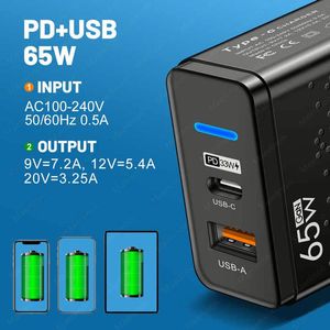 65w <b>USB</b>-<b>C</b> Fast Charger <b>Adapter</b> ELECTRONICS PD Wall Charger Block PD QC 3.0 PPS Dual Port Type <b>C</b> Charger for Mobile Phone - Product Image 3
