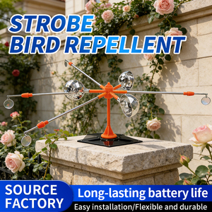 Répulsif Solaire Anti-Oiseaux et Animaux d'Extérieur - Éloigne <span class=keywords><strong>les</strong></span> <span class=keywords><strong>Pigeons</strong></span> par Éolienne Solaire - Product Image 1