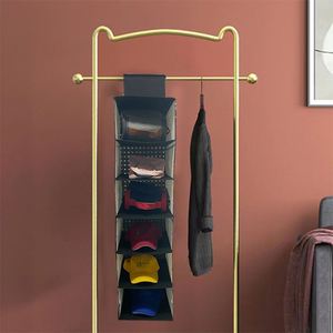 Organizador de Ropa Interior y Calcetines Portátil de Doble Cara con Colgador Metálico, Ahorra Espacio, Ecológico, Bolsa para Ropa de 40x80cm - Product Image 6