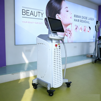Máquina de Depilación Láser de Diodo de 808nm Súper Refrigerante, Triple Onda, Depiladora Corporal Completa para Centro de Estética, Cepillo de Limpieza Facial