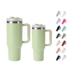 30oz 40oz Eco-Friendly 24hr Thermal Vacuum Insulated Travel Mug Food Grade 304 Stainless Steel Tumbler Handle Splash Proof Straw - Product Image 5