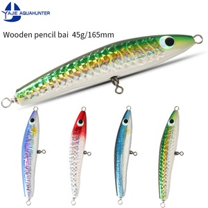Nouveau crayon en bois 45G/<span class=keywords><strong>2023</strong></span> MM <span class=keywords><strong>leurre</strong></span> Stickbait en bois appât crayon sans crochet, leurres de pêche au thon 165 - Product Image 3