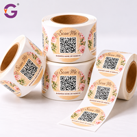 Etiquetas Adhesivas de Vinilo Impermeables con Código QR Personalizado, Etiqueta con Logotipo para Embalaje de Botellas, Etiqueta con Código de Barras Personalizada para Negocios