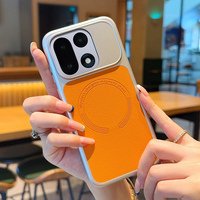 Étui de téléphone de luxe à chargement magnétique sans fil en cuir artificiel argenté, série Instant, pour peaux sensibles, avec design de couture, pour OnePlus 15