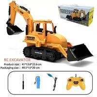 Vente en gros en usine Pelles et camion à benne basculante télécommandés 2.4GH Ensemble de jouets avec lumière et son Véhicules de construction RC