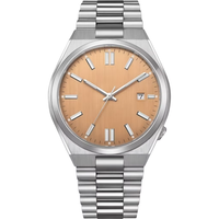 Montre Ctz West Rail pour homme, mouvement Citizen, quartz, acier inoxydable, calendrier, aiguilles, 40 mm, verre saphir, 50 m