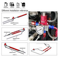 Régulateur de pression de carburant ADDCO EPMAN avec manomètre, ligne d'alimentation AN10 et ligne de retour AN6 et bouchon d'extrémité AN10 EPFPR717