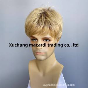 <span class=keywords><strong>Peluca</strong></span> Corta Moderna <span class=keywords><strong>para</strong></span> Hombres Adolescentes de Estilo Europeo Americano, Fibra Sintética Resistente al Calor, Se Puede Permanecer y Teñir a Máquina - Product Image 4
