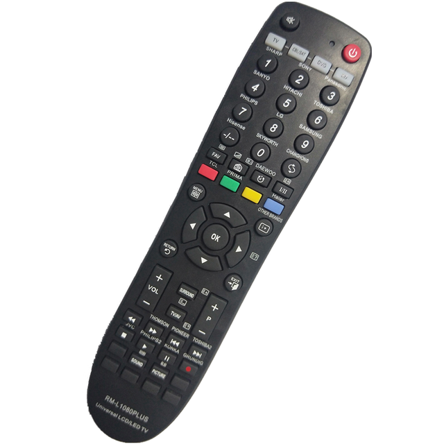 RM-L1080 PLUS UNIVERSAL LED/LCD TV REMOTE CONTROL 3D HDTV Smart TV Customize With TV CBL/SAT DVD BD Function Buttons