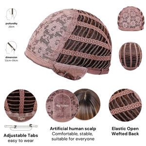 Anxin Perruque synthétique courte bouclée orange pour culotte et bas d'anime avec porte-jarretelles - Product Image 6