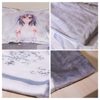 Parure de lit 4 pièces en flanelle 100 % polyester de qualité supérieure, imprimée diagonale style anime japonais, 200 fils, personnalisable et confortable, vente en gros