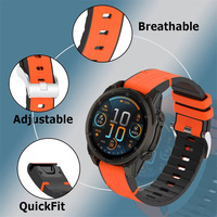 Bracelet en cuir véritable et silicone Quickfit 20 mm 26 mm 22 mm pour Garmin Fenix 8 Pro 7 7X 7S 6 5 Epix Pro Tactix 8 Instinct 3
