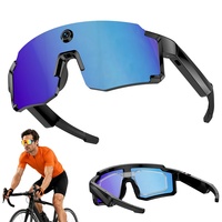 Lunettes Intelligentes avec Casque Sans Fil, Lunettes de Soleil Sportives d'Extérieur, Verres Interchangeables, Musique, Traduction en Temps Réel, Contrôle Tactile