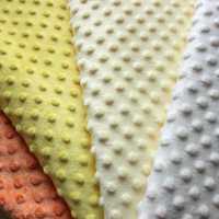 Vente en gros de tissu en velours minky à bulles gaufré doux pour bébé, 100% polyester tricoté, de haute qualité, en rouleau, pour doublure et matelas pour filles
