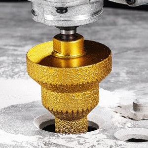 Broca cónica <span class=keywords><strong>multicapa</strong></span> soldada con diamante de 20-35-50mm, broca de centrado con rosca M14 <span class=keywords><strong>para</strong></span> mármol, azulejo y porcelana - Product Image 2