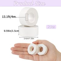 Pita Label Tahan Air Terus Menerus, Label Stiker Termal 0.59in X 13.12Ft(15mmX4m) Cocok untuk Kebanyakan Mesin Pembuat Label