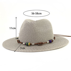 2024 ใหม่หมวกฟางสําหรับผู้หญิงขนมปังใหม่Bohoสไตล์ปีกกว้าง<span class=keywords><strong>Floppy</strong></span>ปานามาหมวกสําหรับฤดูร้อนฤดูใบไม้ผลิชายหาดกลางแจ้งSunhat - Product Image 5