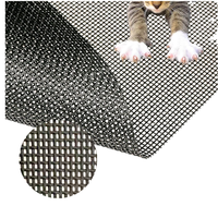 Rideau en maille polyester noir multifonctionnel anti-rayures pour animaux de compagnie, résistant, lavable, anti-insectes, taille personnalisée