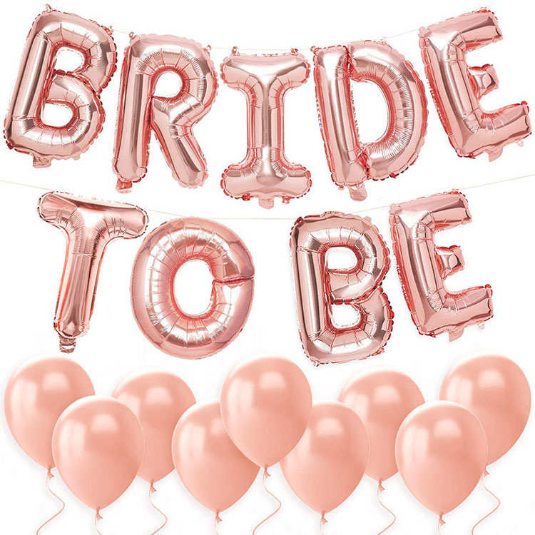 Offre Spéciale 16 pouces mariée à être Décorations De fête De Mariage champagne or rose or mariée à être feuille ballon