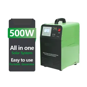 300 W bis 2200 W off-grid-hybrid-solarkraftwerksystem alles-in-einem tragbarer Solargenerator mit Gel- oder Lithiumbatterie